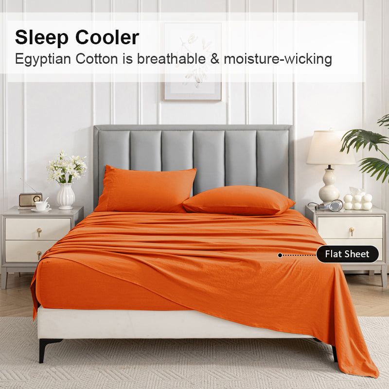 Green Egyptian Cotton Flat Sheet TARHUS Flat Sheet