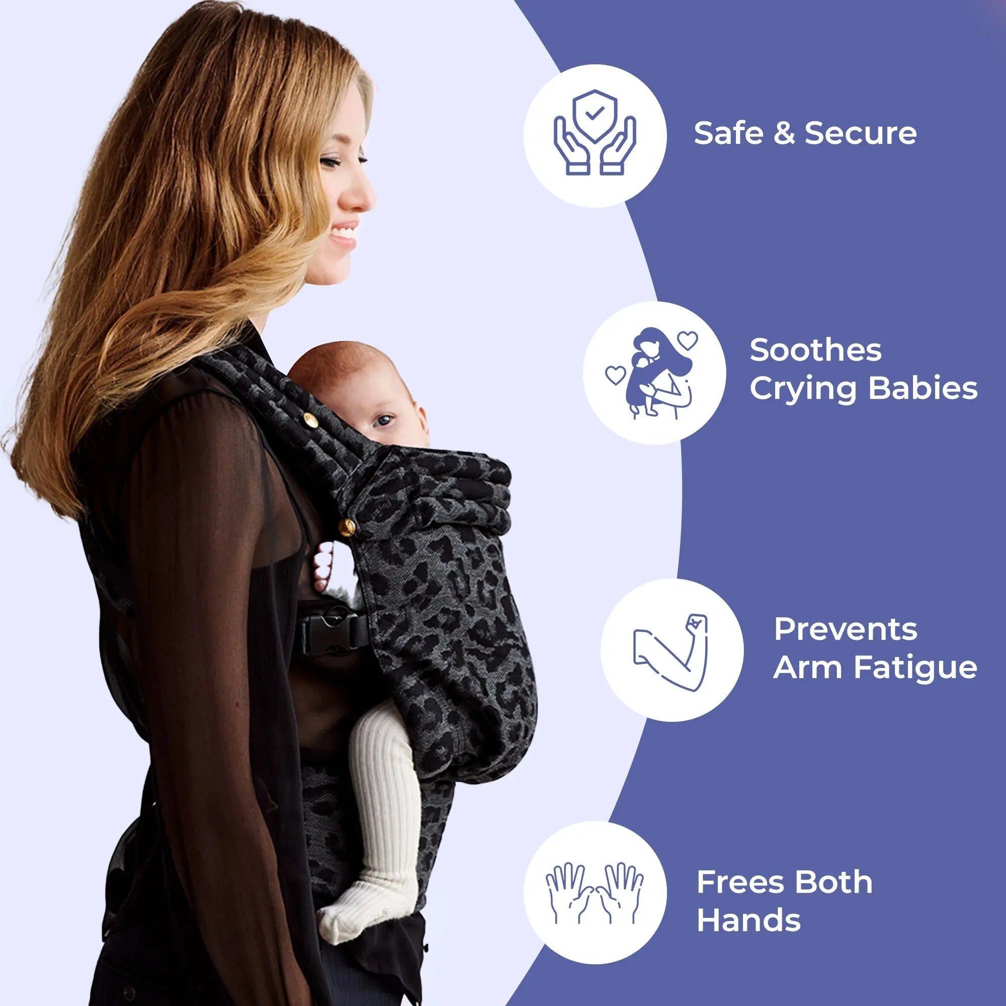 1+1 FREE | Classic Baby Carrier – Ergonomic Infant to Toddler Sling with Adjustable Straps & Breathable Design - TARHUS