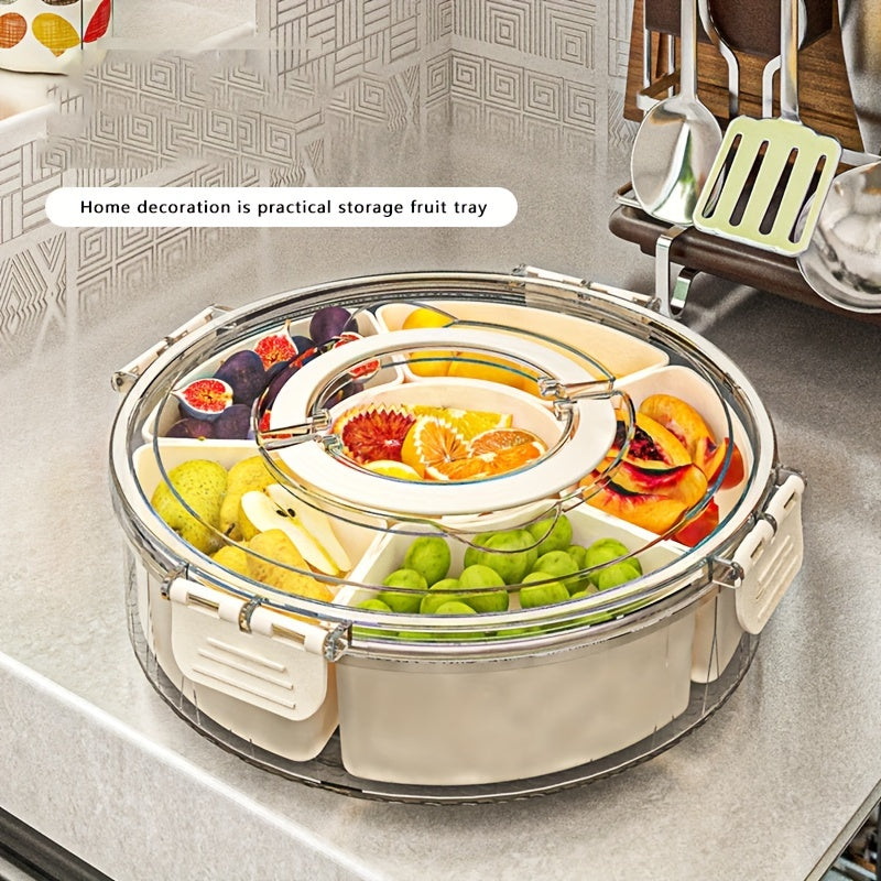 Rotating Snack Tray with Lid – Perfect for Parties & Holidays | SnackSpin TARHUS Kitchen