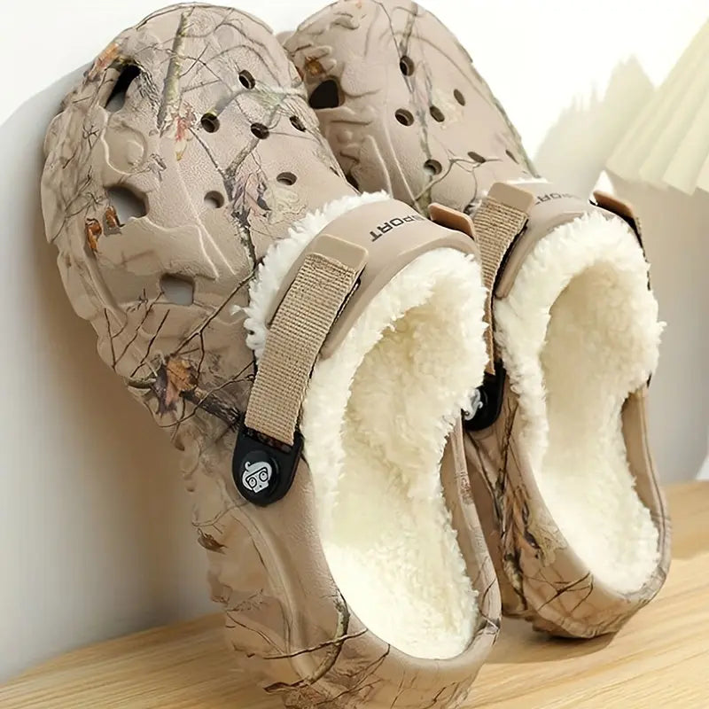Men’s Winter Lined Crocs - Cozy Indoor House Shoes - TARHUS