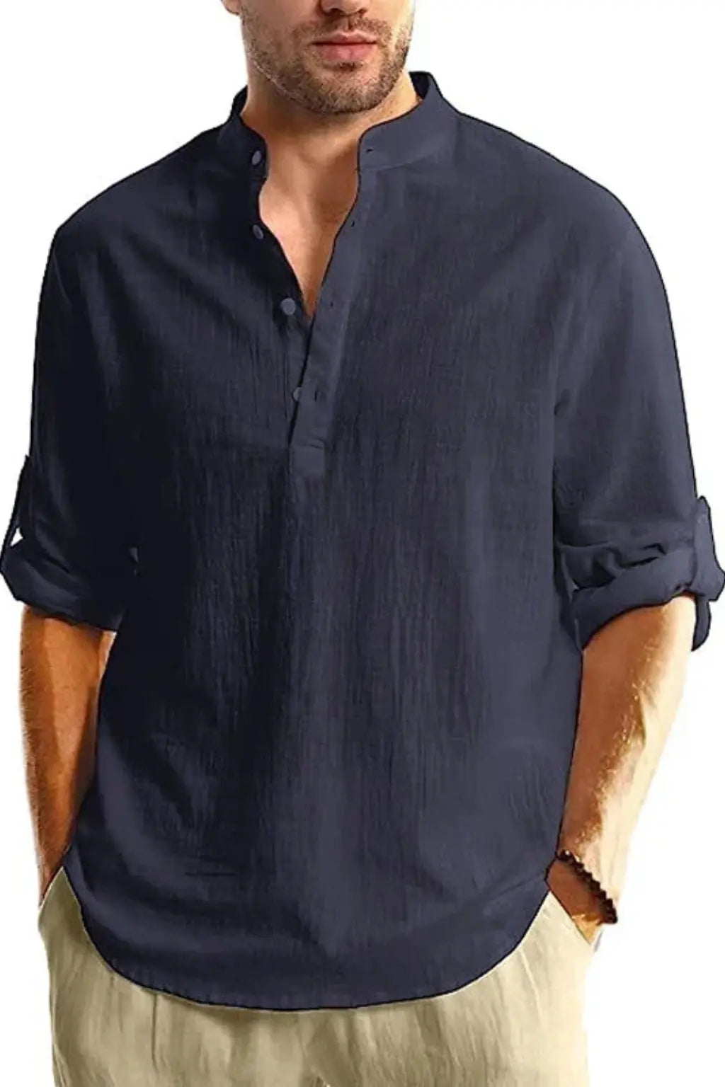 Aurelio | Men Collar Shirt Linen Summer Shirt TARHUS