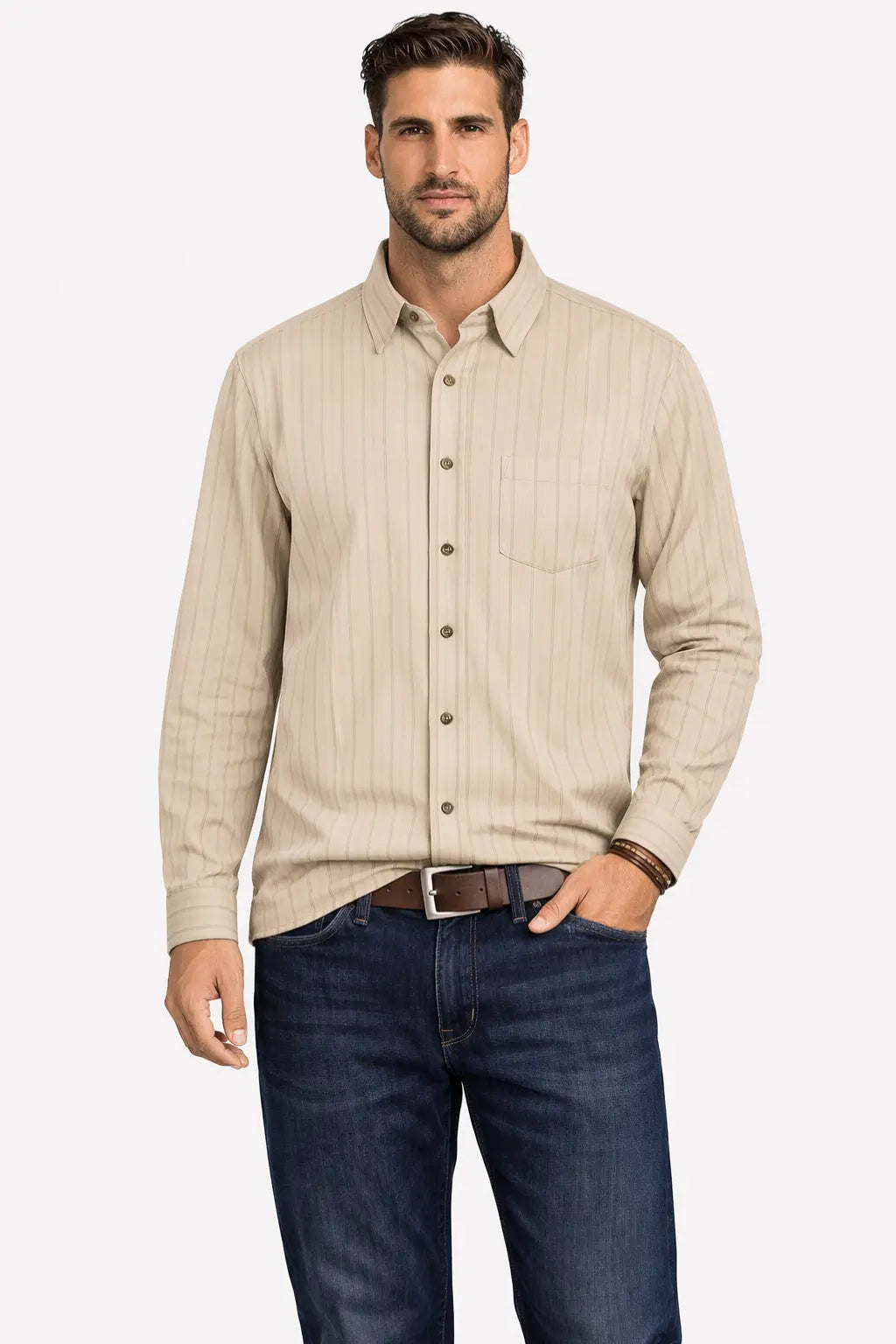 Rupert | Men Striped Long Sleeve Button Down Formal Shirt TARHUS Shirts & Tops