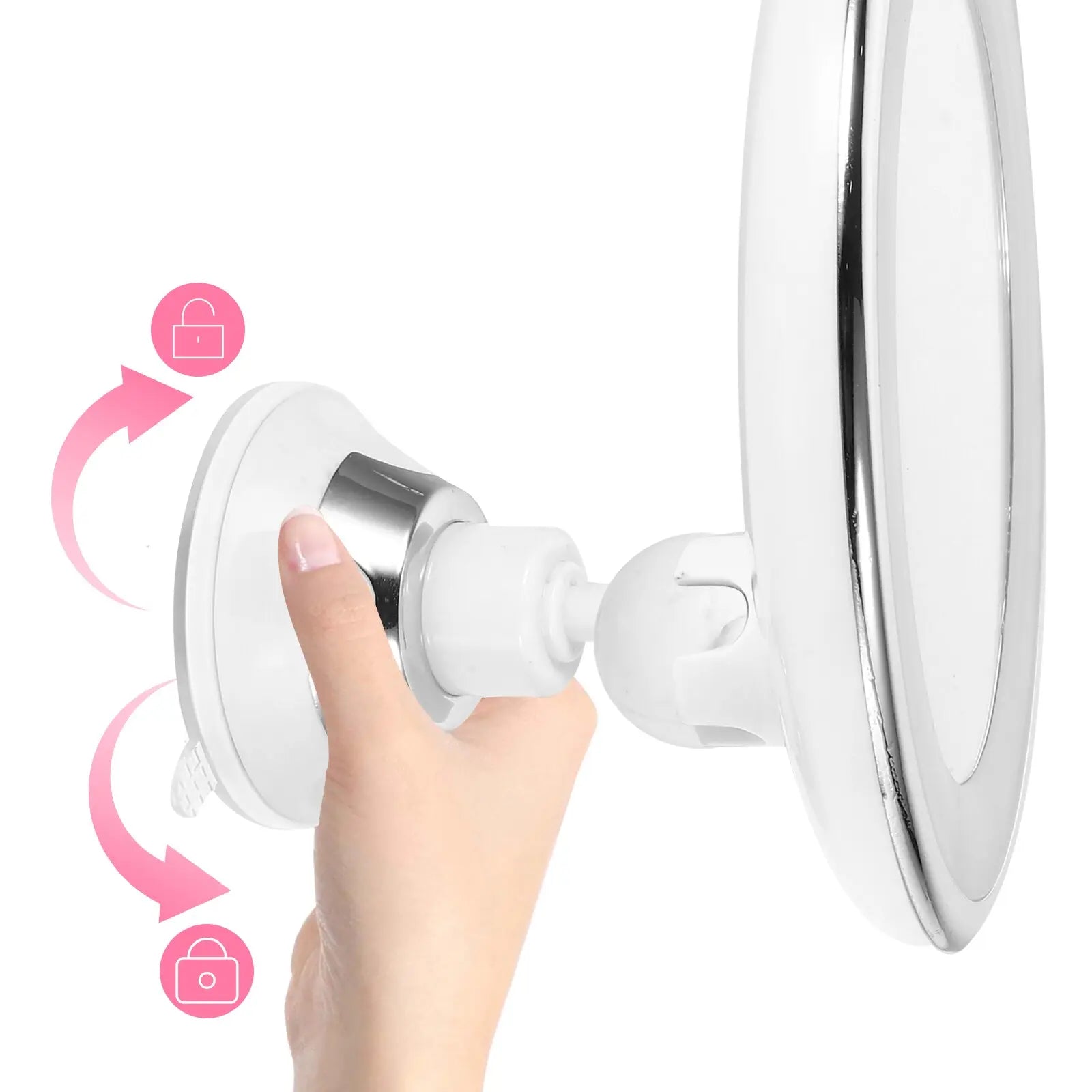 10x Magnifying LED Vanity Mirror 360° Rotation with Lights - TARHUS