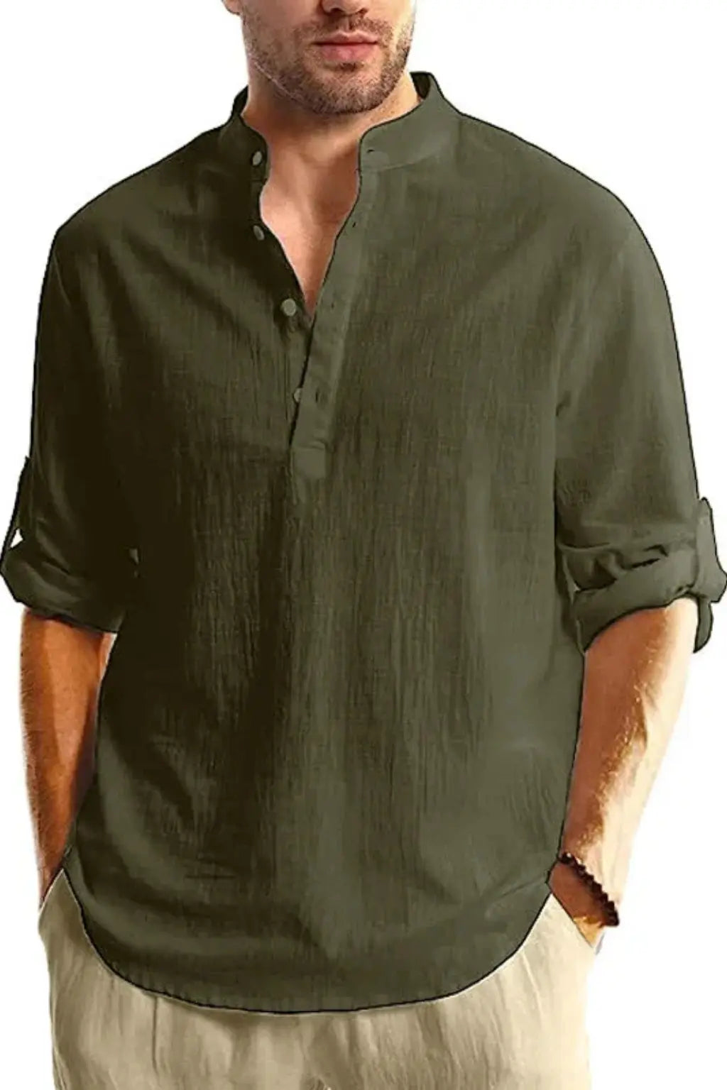 Aurelio | Men Collar Shirt Linen Summer Shirt TARHUS