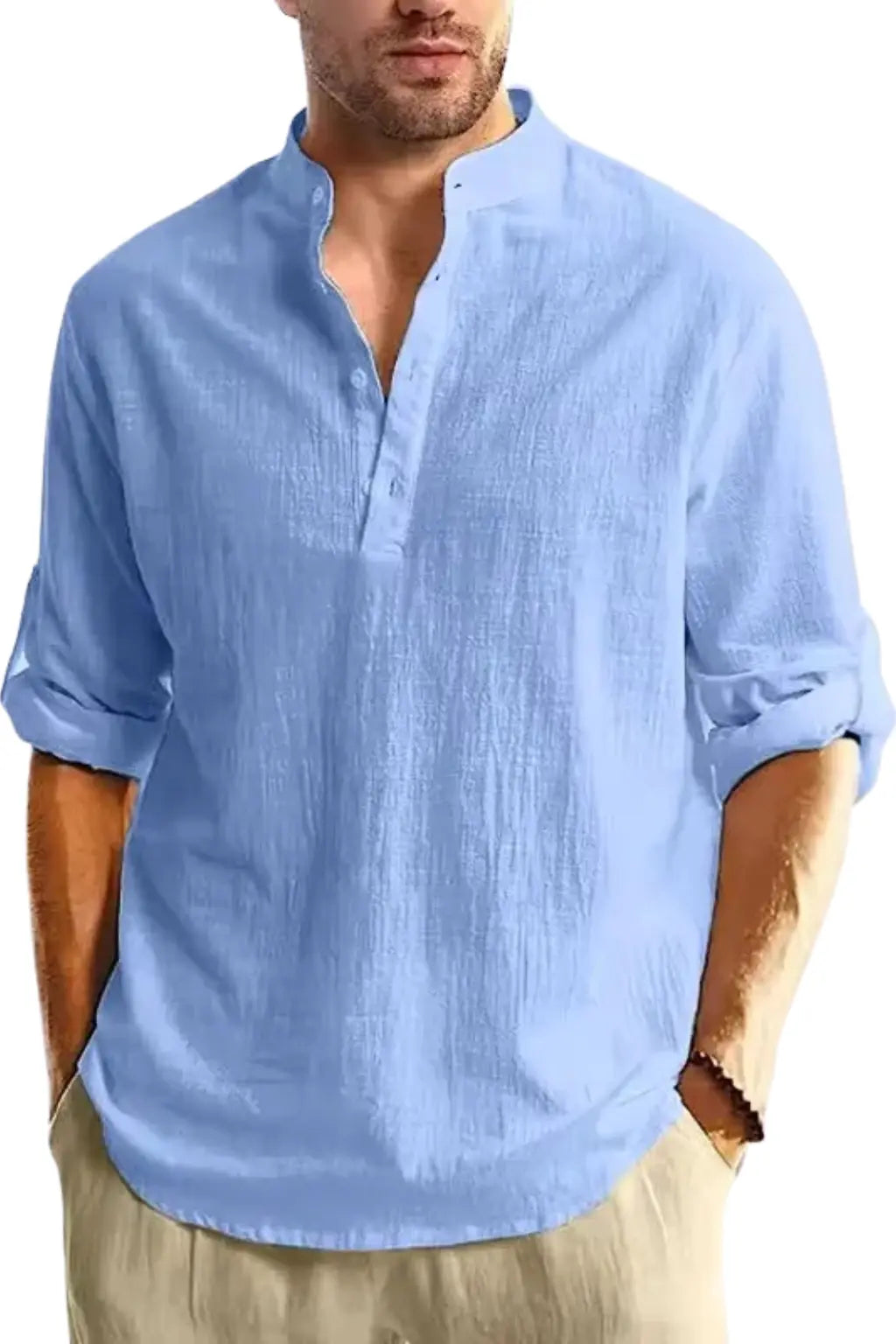 Aurelio | Men Collar Shirt Linen Summer Shirt TARHUS