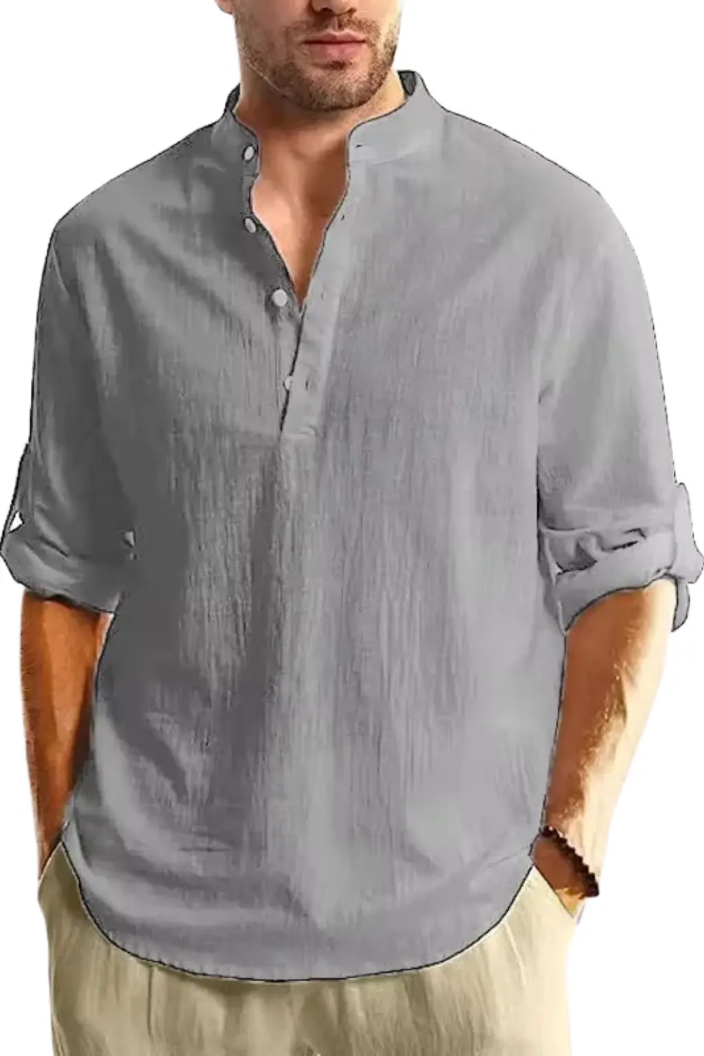 Aurelio | Men Collar Shirt Linen Summer Shirt TARHUS