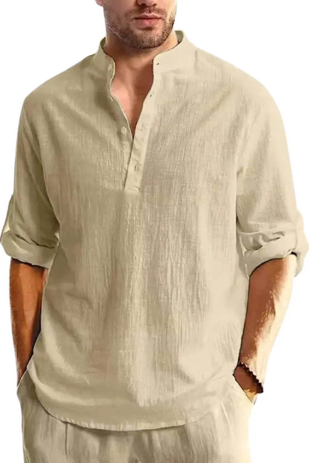 Aurelio | Men Collar Shirt Linen Summer Shirt TARHUS