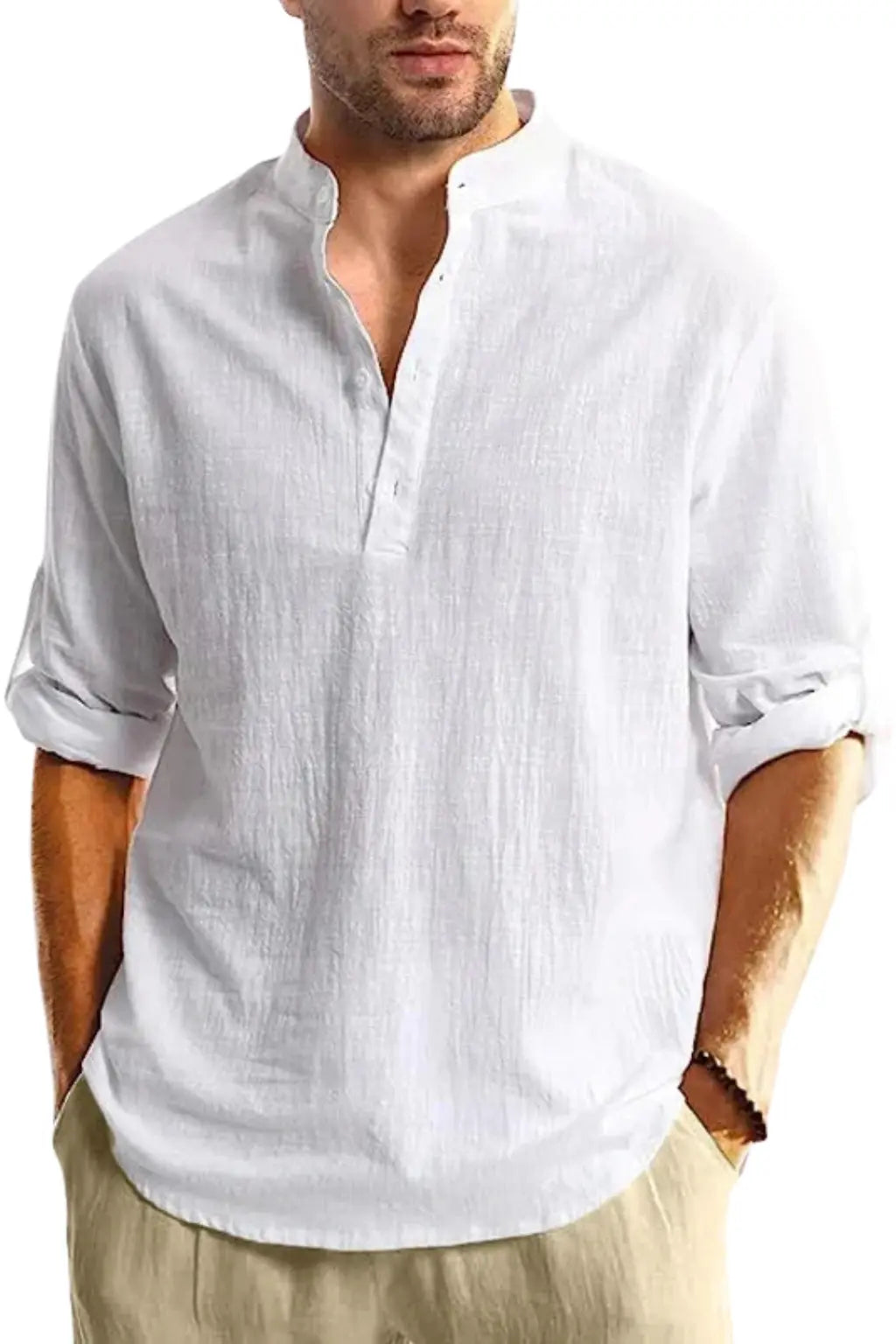 Aurelio | Men Collar Shirt Linen Summer Shirt TARHUS