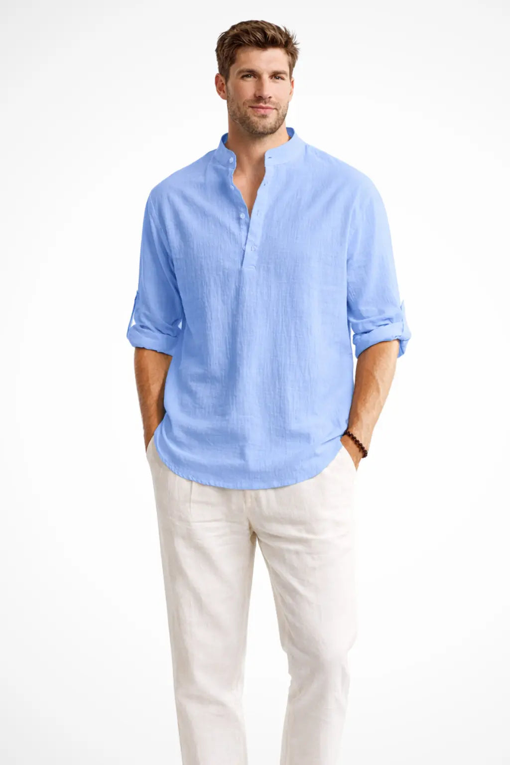 Aurelio | Men Collar Shirt Linen Summer Shirt TARHUS