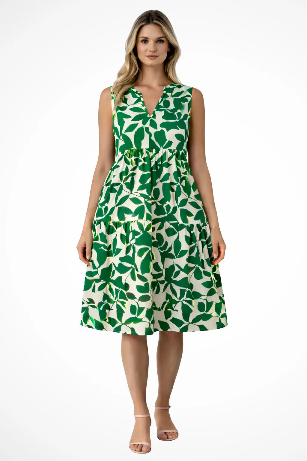 Amelia | Women Sleeveless V Neck Beach Boho Midi Dress TARHUS Summer Dresses