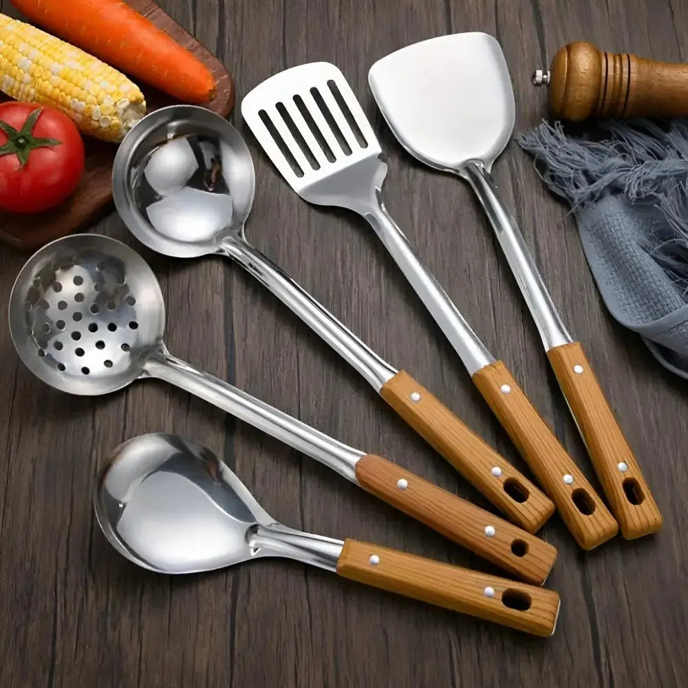 Stainless Steel Kitchen Utensil Set | Durable Everyday Cooking Tools TARHUS Cooking Utensils