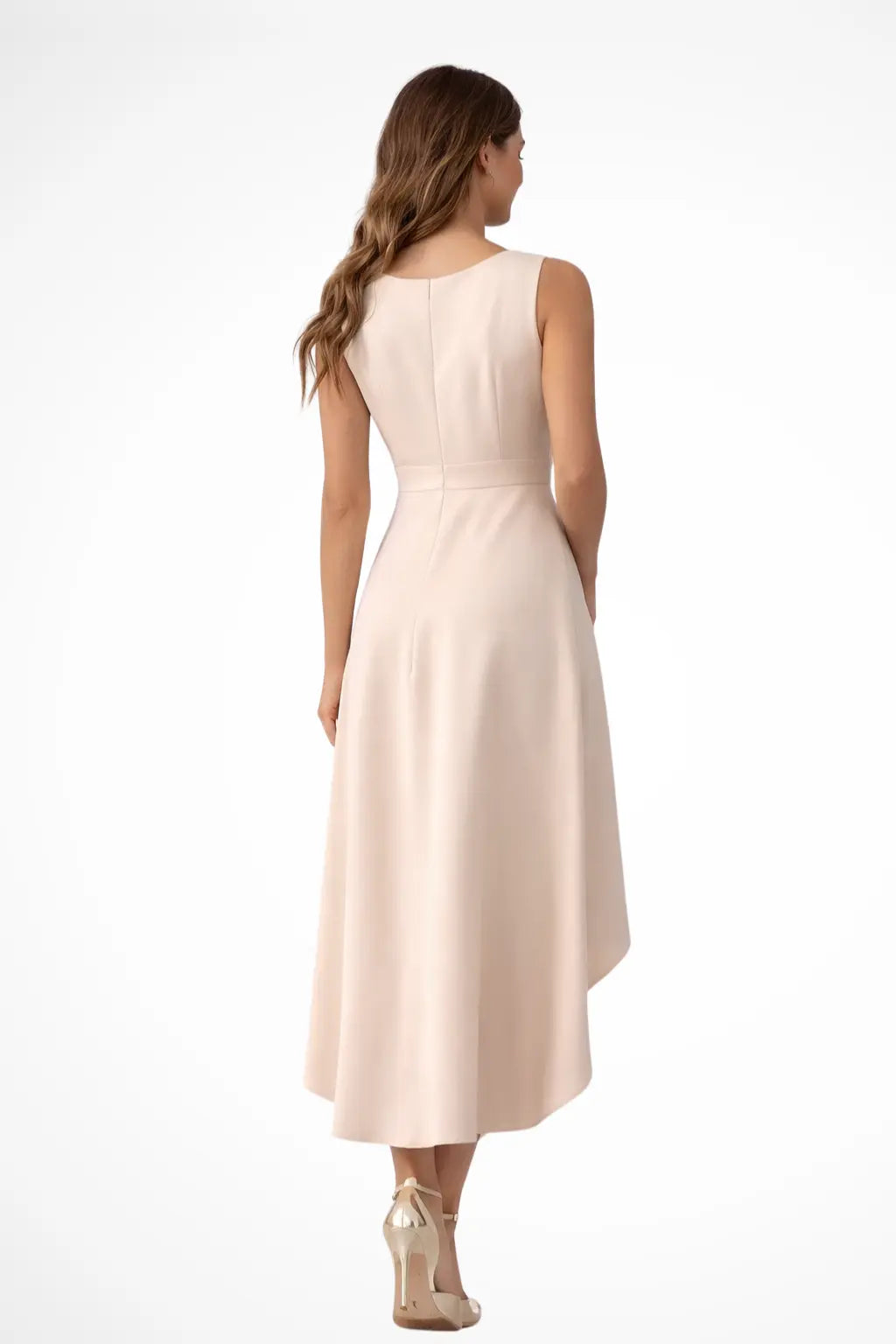 Eliane | Women’s Sleeveless Wrap Style Midi Wedding Guest Dress with Asymmetric Hem TARHUS Maxi Dress