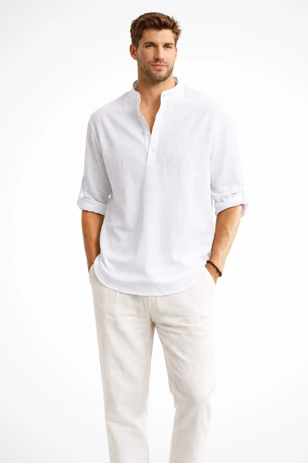 Aurelio | Men Collar Shirt Linen Summer Shirt TARHUS