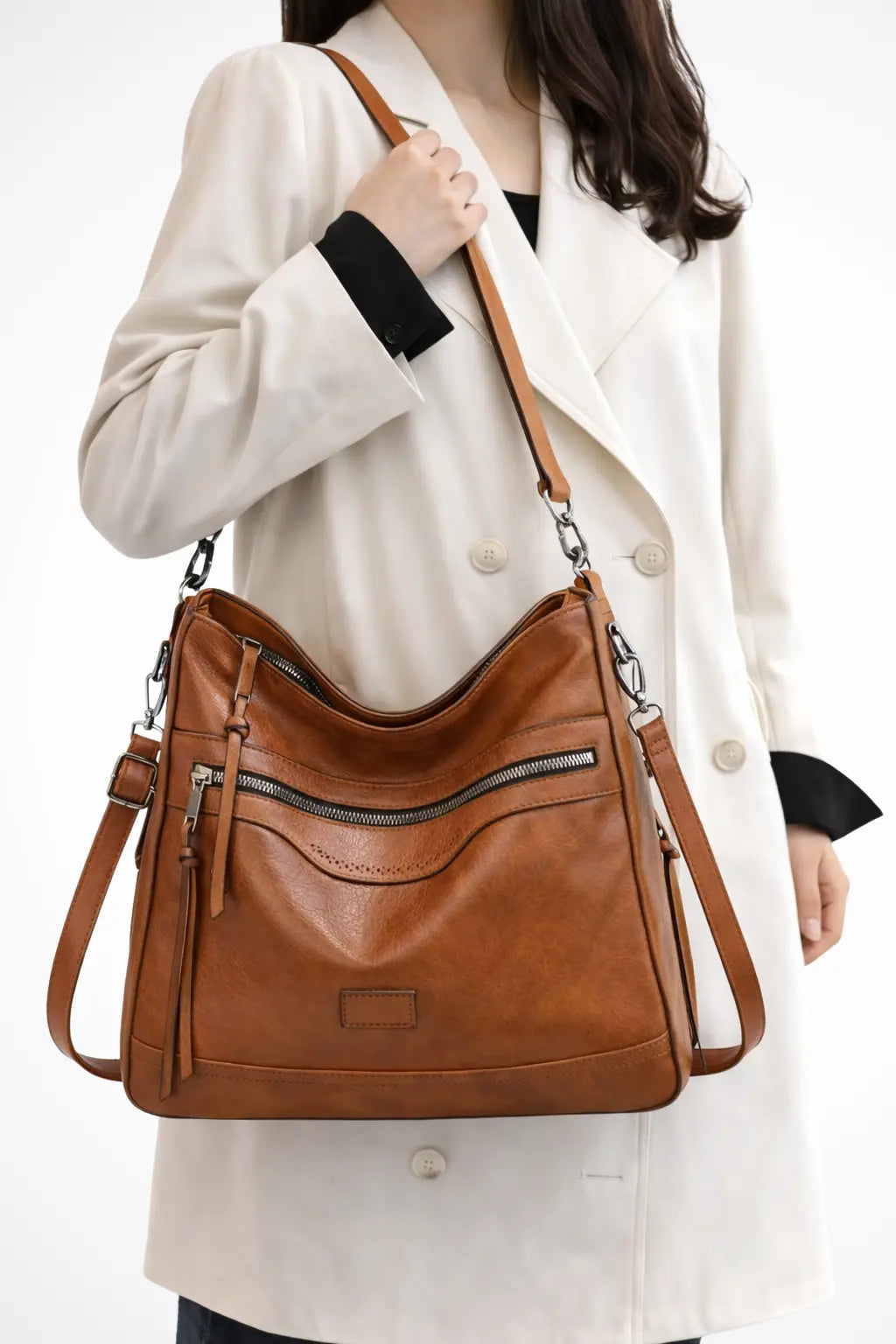 Ardelle | Women Zip Detail Slouchy Shoulder Bag TARHUS