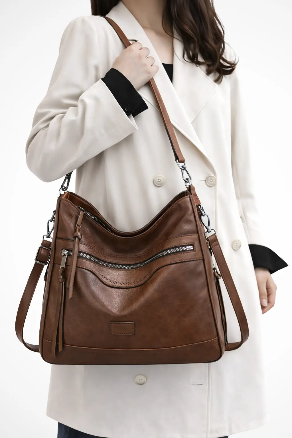 Ardelle | Women Zip Detail Slouchy Shoulder Bag TARHUS