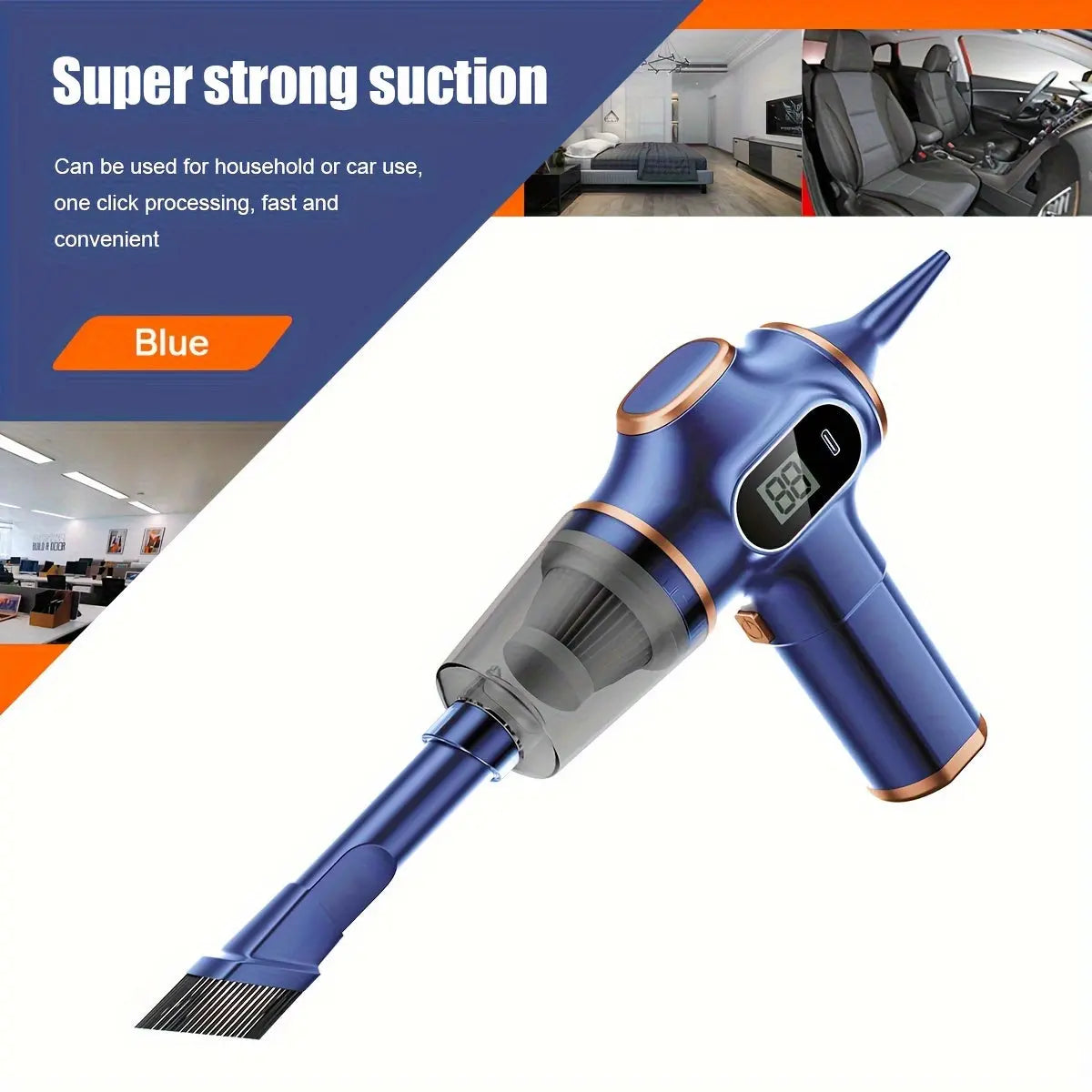 Cordless Handheld Vacuum – High Power, USB Rechargeable | Home & Car Use - TARHUS