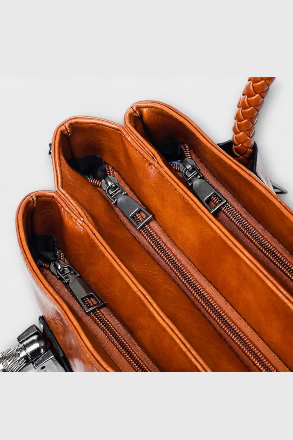 Valencia | Women Braided Handle Structured Handbag TARHUS