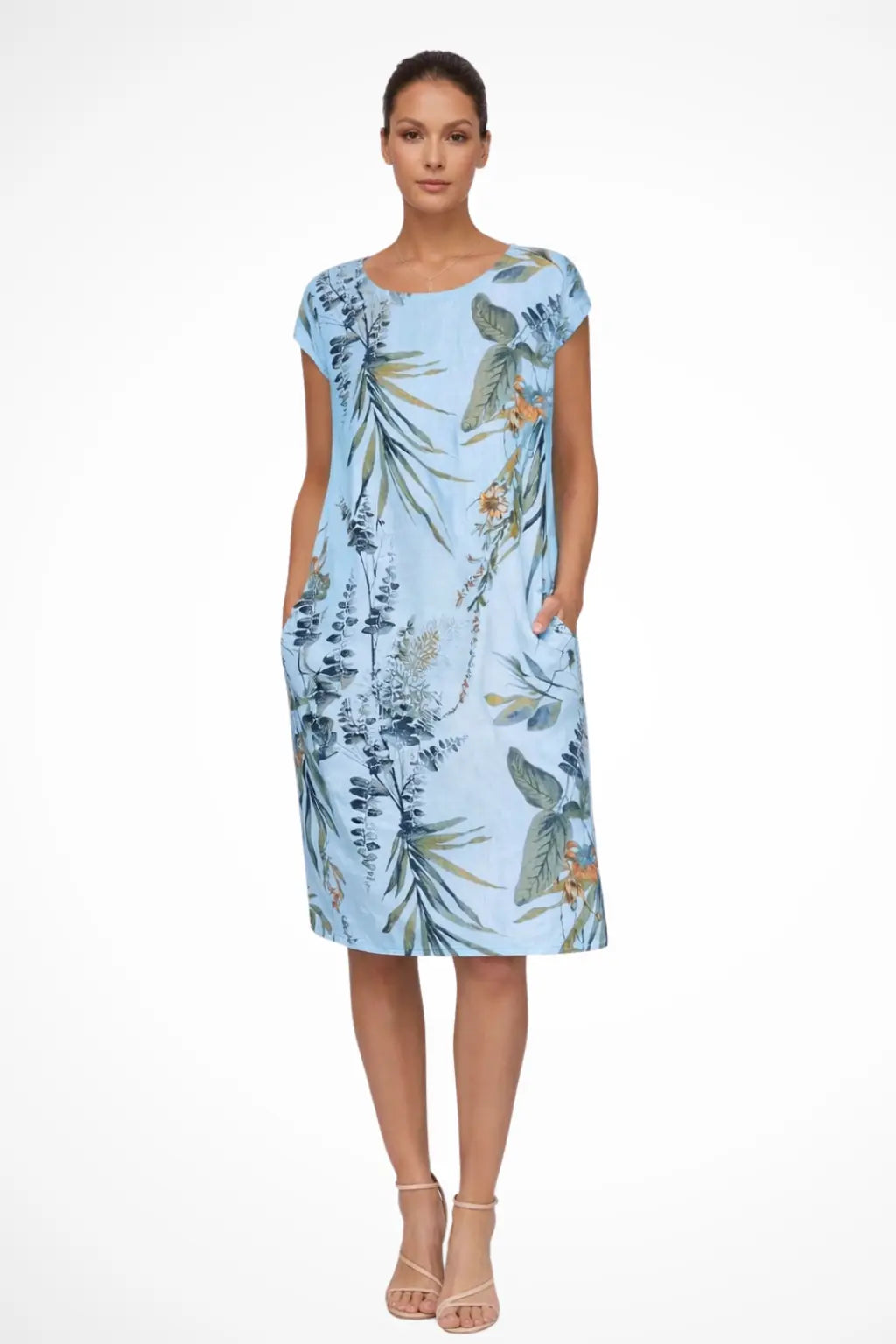 Ivy | Women Casual Relaxed Fit Summer Dress with Botanical Print TARHUS Dresses