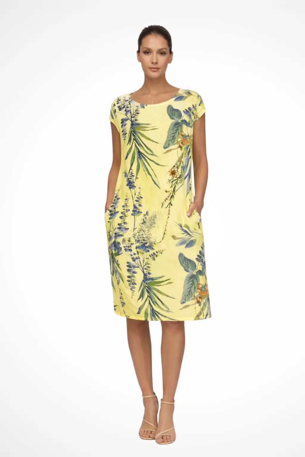 Ivy | Women Casual Relaxed Fit Summer Dress with Botanical Print TARHUS Dresses