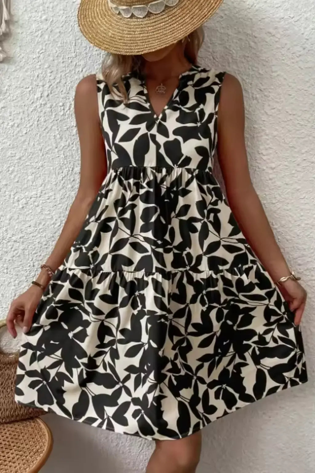 Amelia | Women Sleeveless V Neck Beach Boho Midi Dress TARHUS Summer Dresses