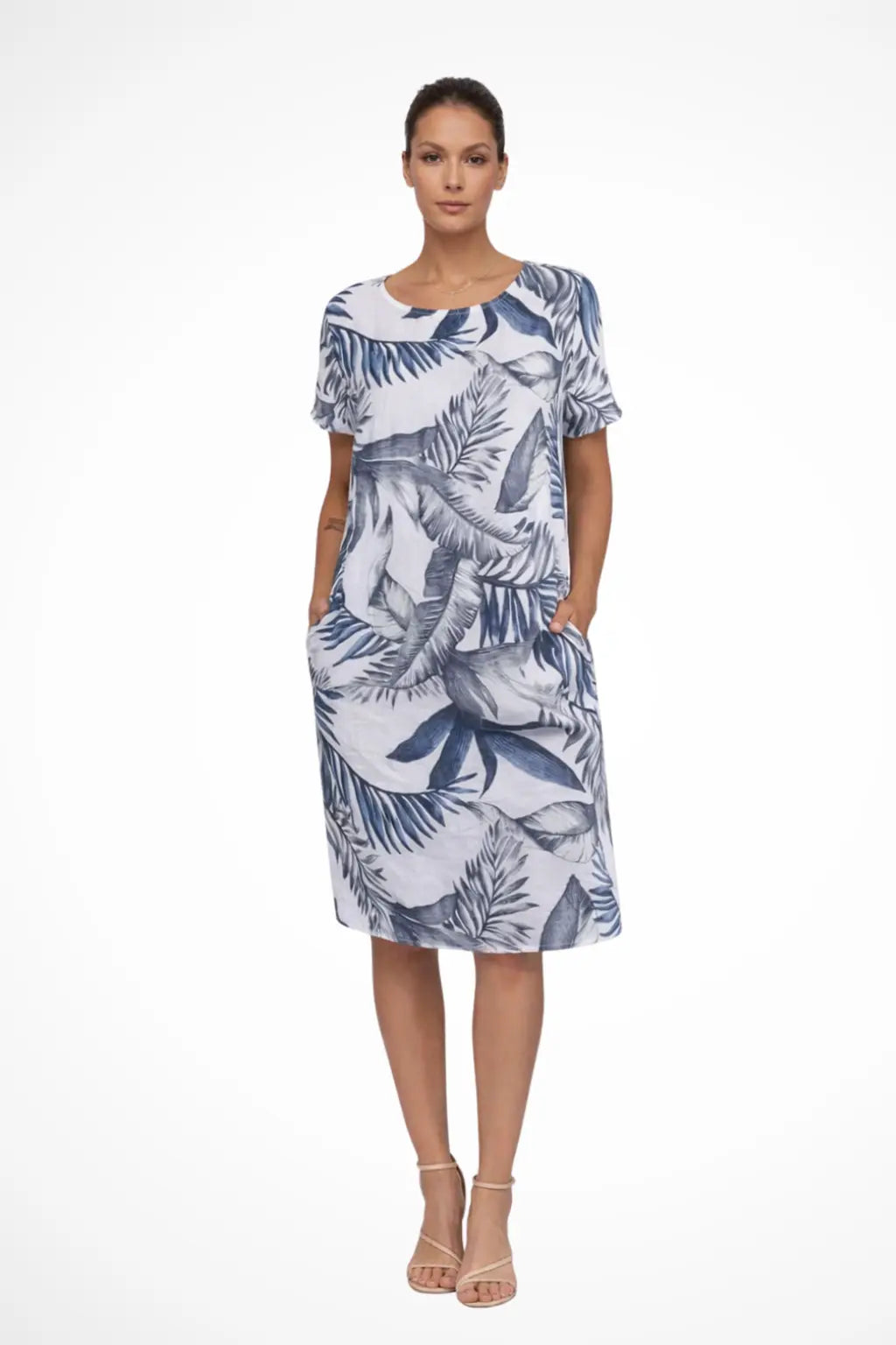 Ivy | Women Casual Relaxed Fit Summer Dress with Botanical Print TARHUS Dresses