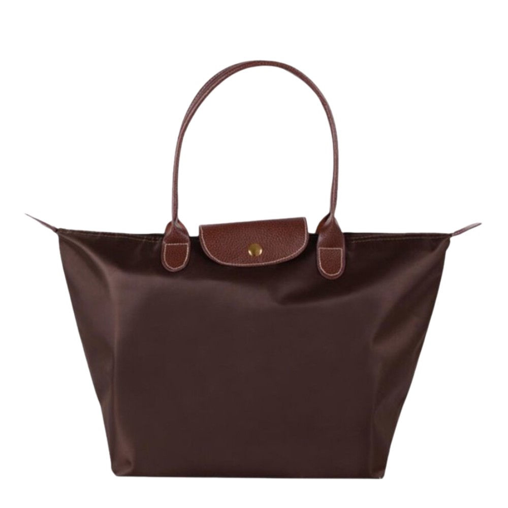 Tote Bag with Leather Handles and Waterproof Lining TARHUS Shoulder Bag