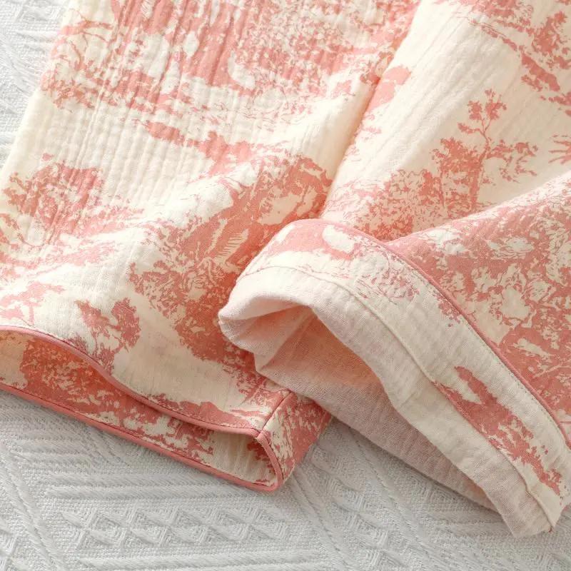 Refresh Cotton Gauze Kimono Pajama Set - TARHUS