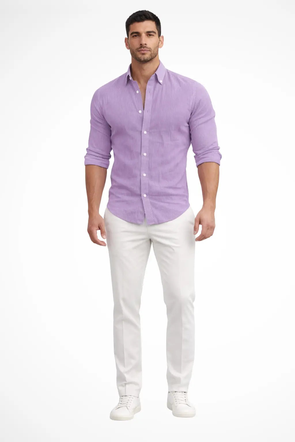 Callum | Men Loose Fit Long Sleeve Cotton Lapel Casual Summer Shirt TARHUS
