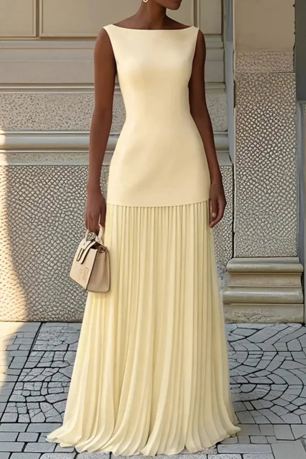 Eline | Women Elegant Pleated Formal Maxi Dress TARHUS