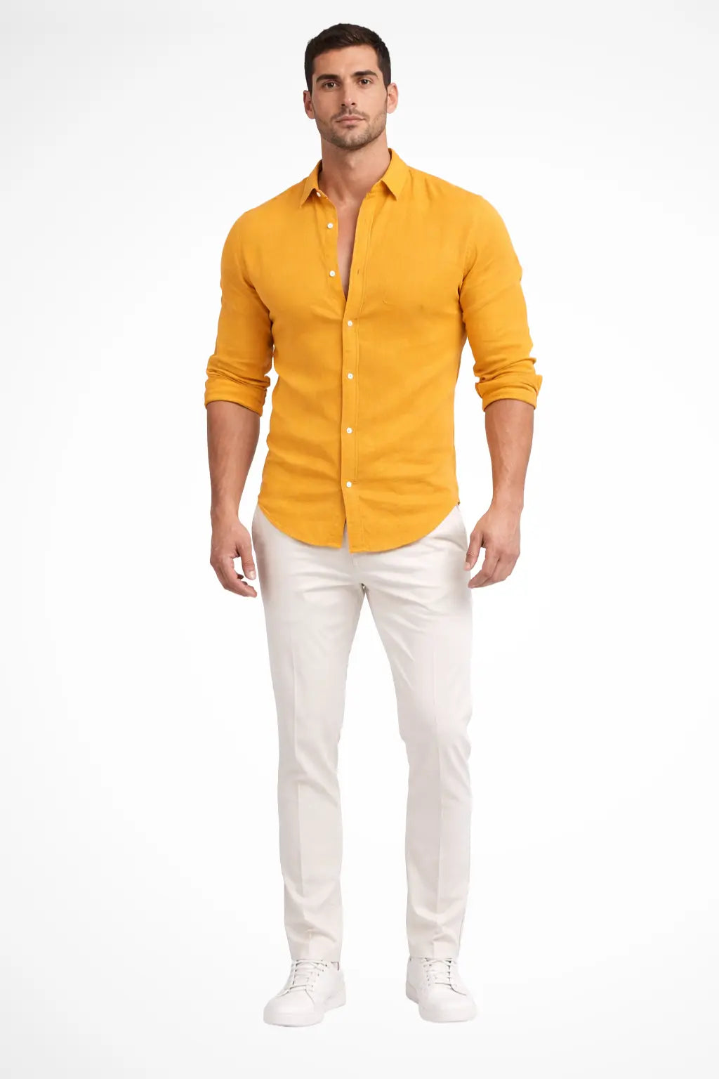 Callum | Men Loose Fit Long Sleeve Cotton Lapel Casual Summer Shirt TARHUS