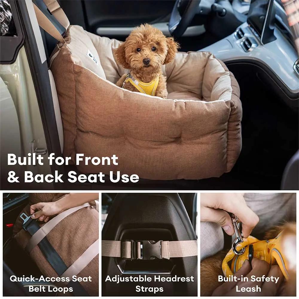 Travel Protection Booster Waterproof Elevated & Thickened Dog Car Seat Bed - TARHUS