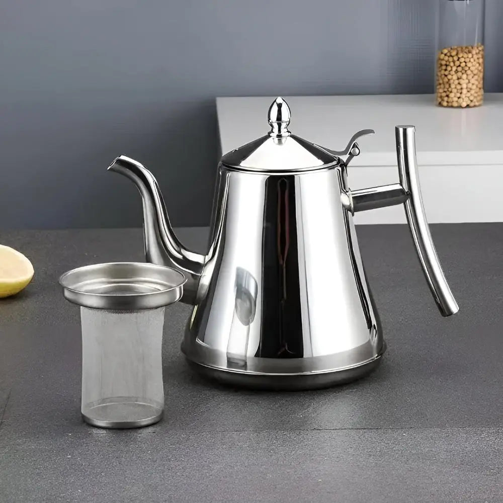 Stainless Steel Tea Kettle | Built-In Filter – Fast Even Heating TARHUS Coffee & Tea