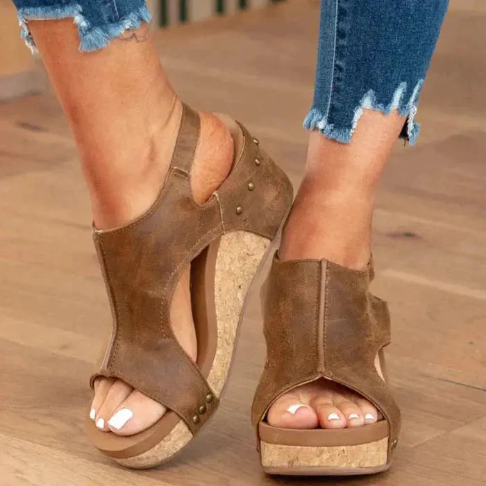 Carol | Elegant Wedge Sandals - TARHUS
