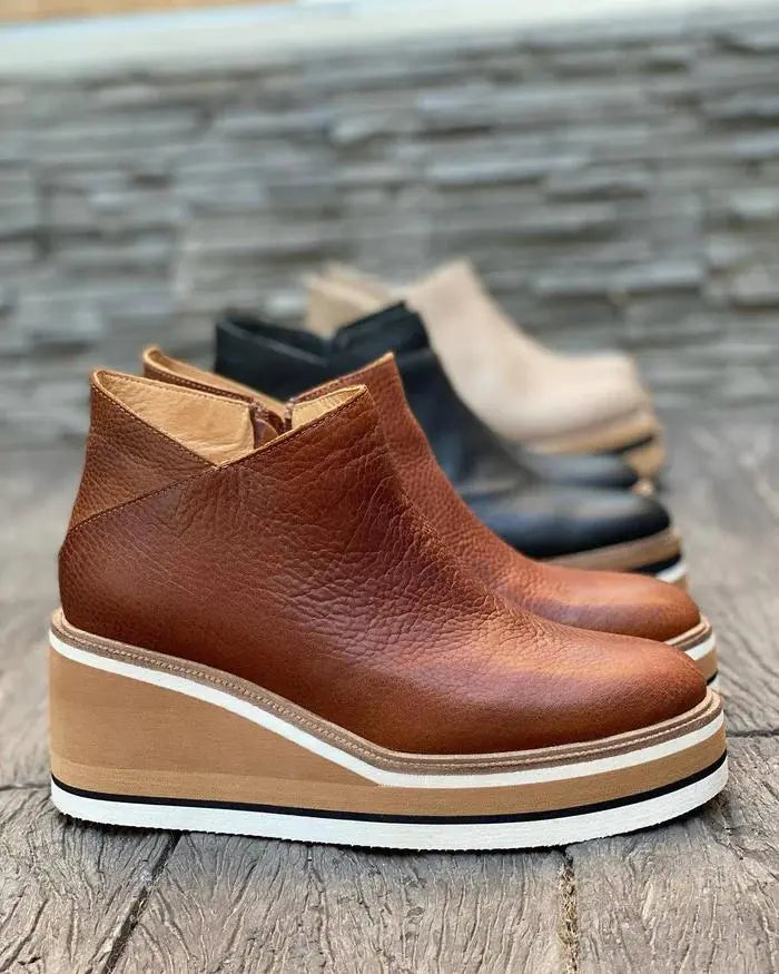 ANN | Stylish Wedge Boots for Your Style - TARHUS