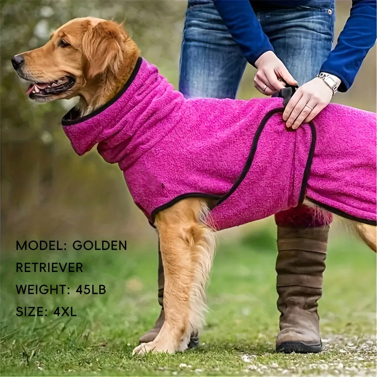 Fleece-Lined Dog Jacket Hoodie – Warm Winter Pet Jumper - TARHUS