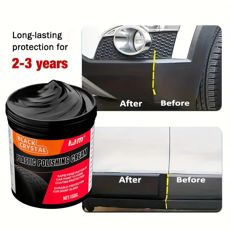 150g Plastic & Rubber Repair Paste – Interior Trim Restorer & Tire Shine Wax for Cars | Scratch Repair - TARHUS