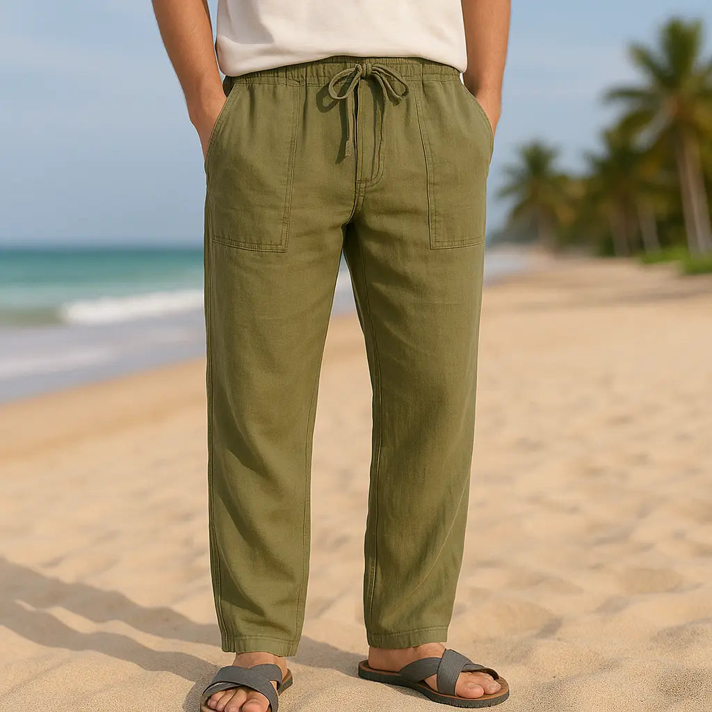 Riva - Linen Cotton Pants - TARHUS
