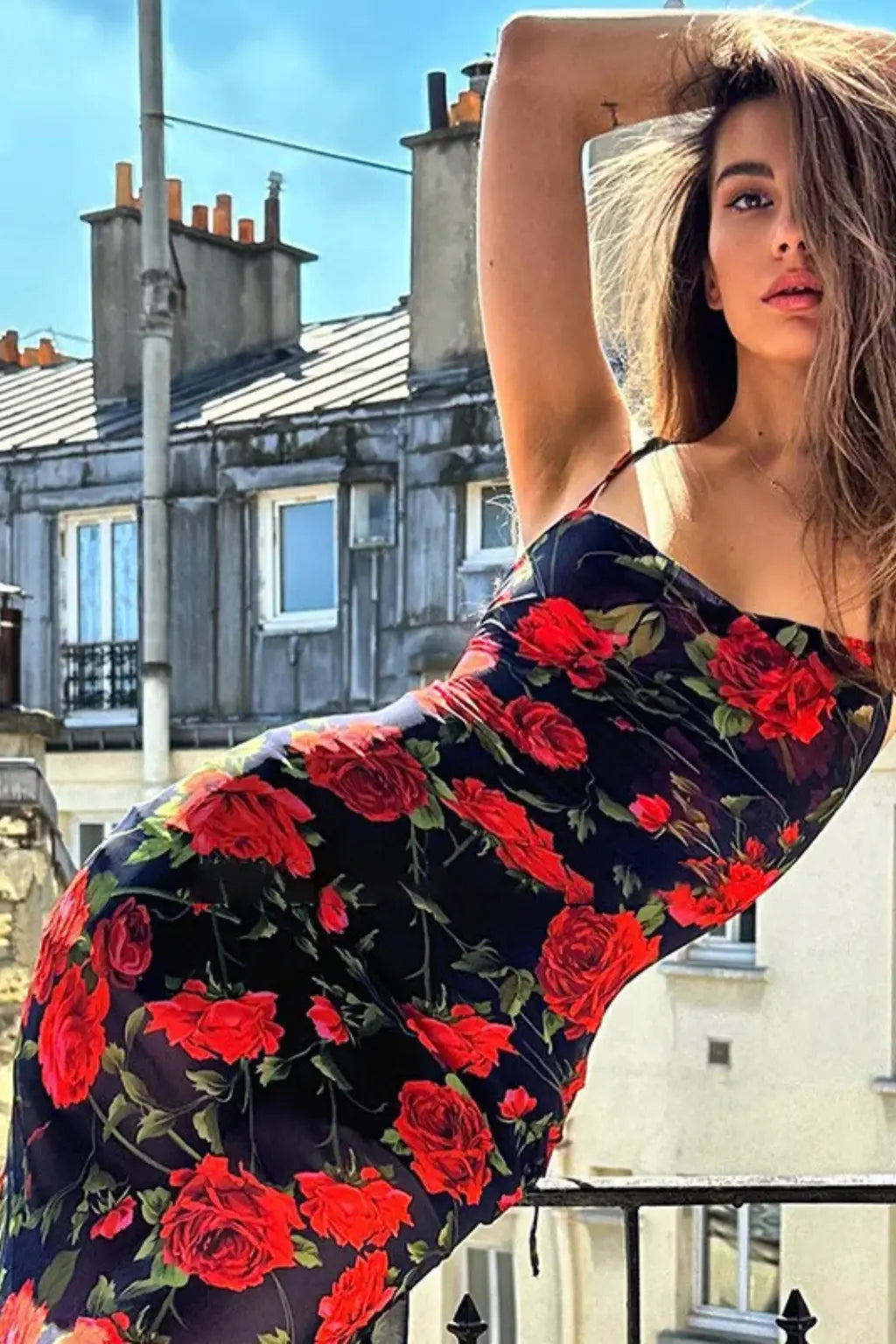 Elara | Women Floral Spaghetti Strap Maxi Summer Wedding Dress TARHUS