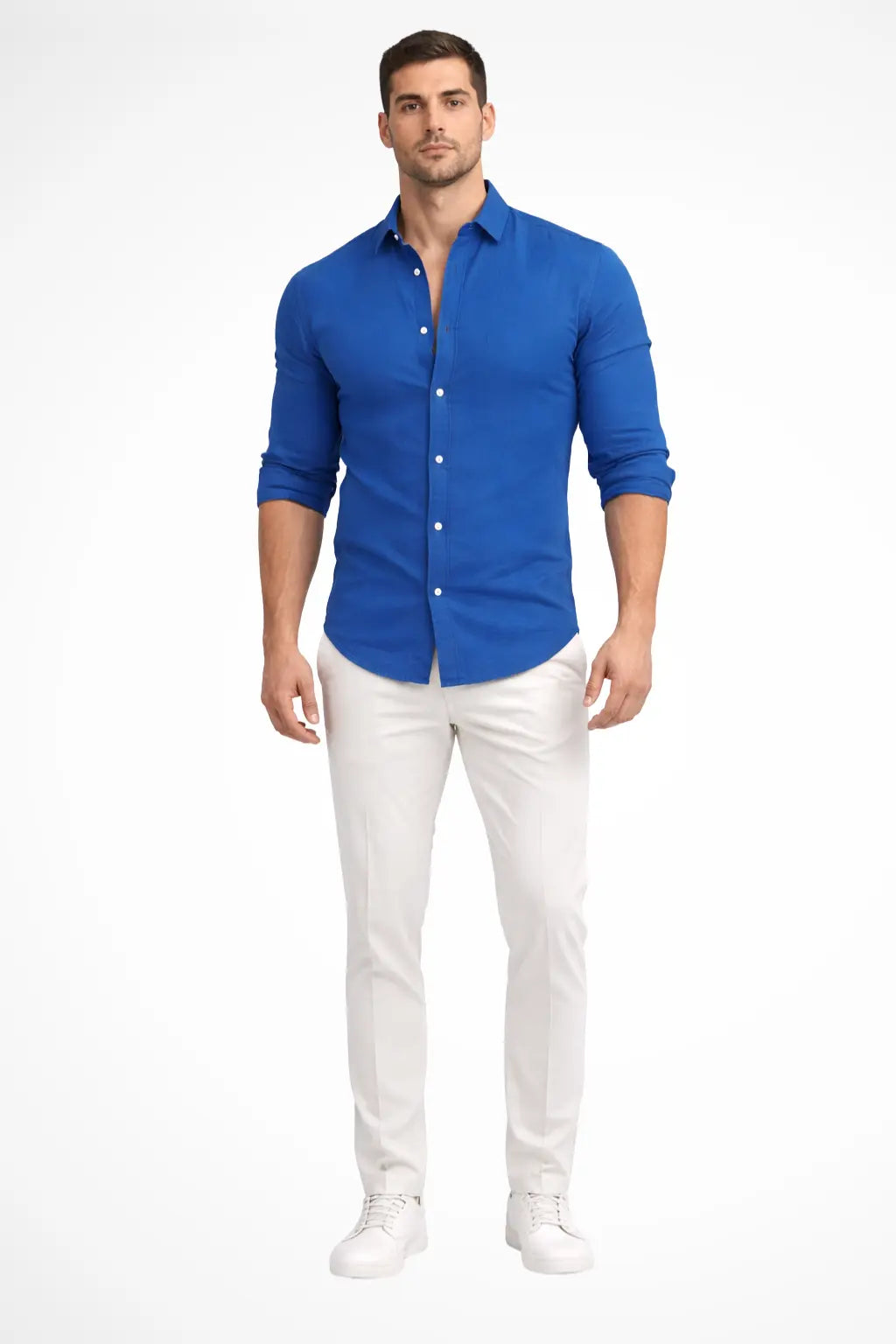 Callum | Men Loose Fit Long Sleeve Cotton Lapel Casual Summer Shirt TARHUS