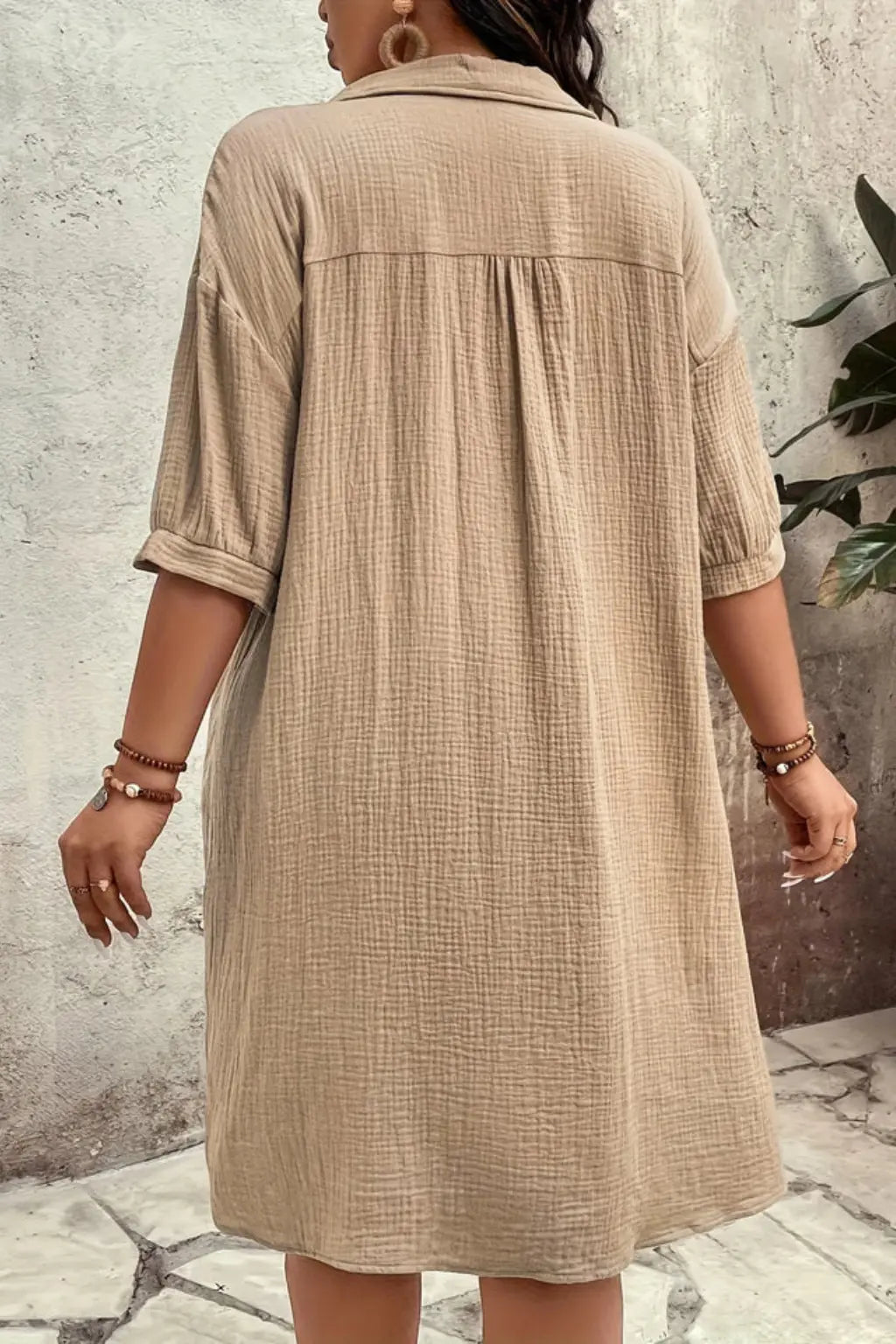 Rosalind | Women’s Short Sleeve Button Up Shirt Midi Dress TARHUS Summer Dresses