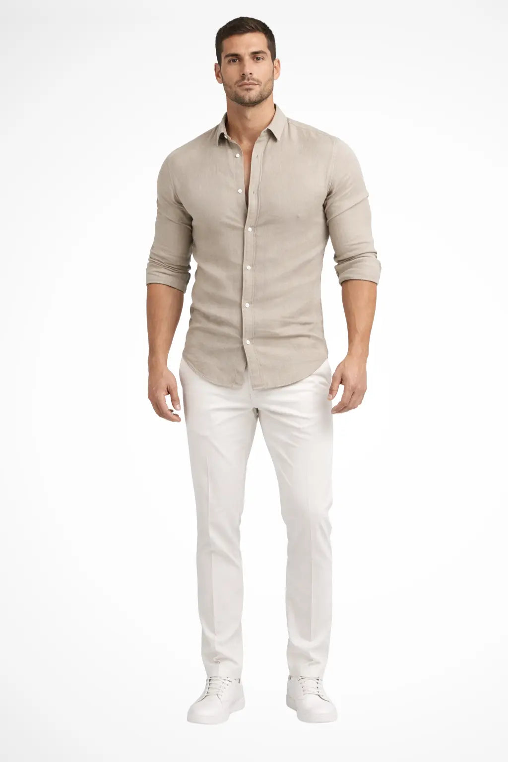 Callum | Men Loose Fit Long Sleeve Cotton Lapel Casual Summer Shirt TARHUS