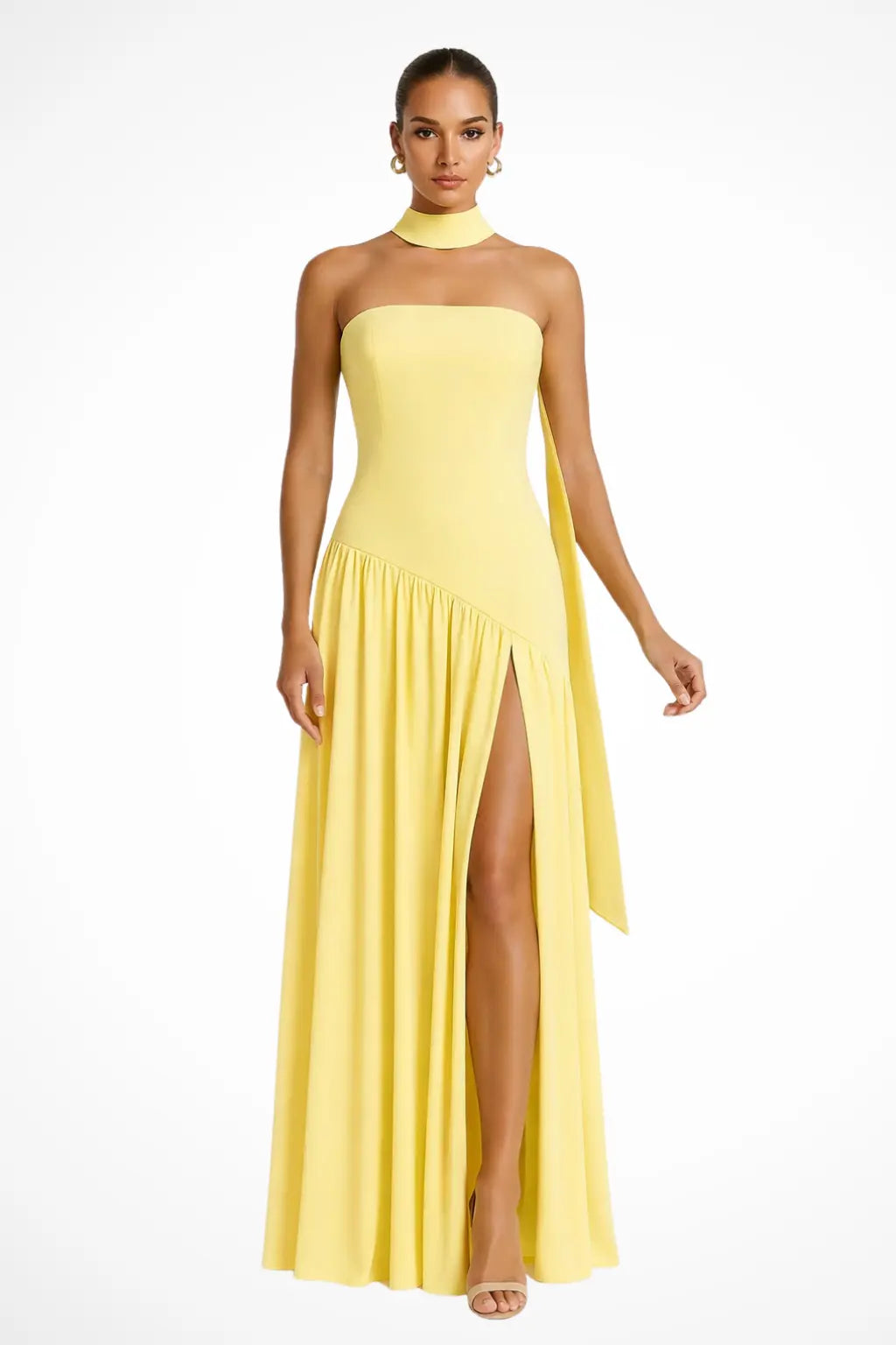 Yara | Women’s Strapless Maxi Dress with Side Slit TARHUS Maxi Dress