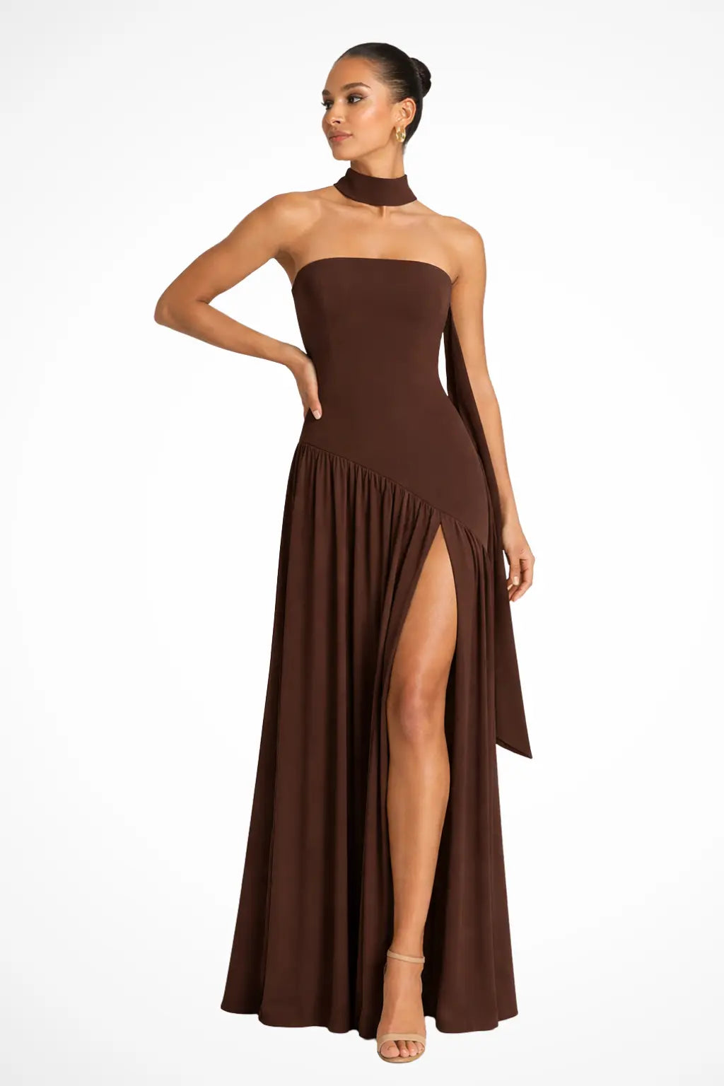 Yara | Women’s Strapless Maxi Dress with Side Slit TARHUS Maxi Dress