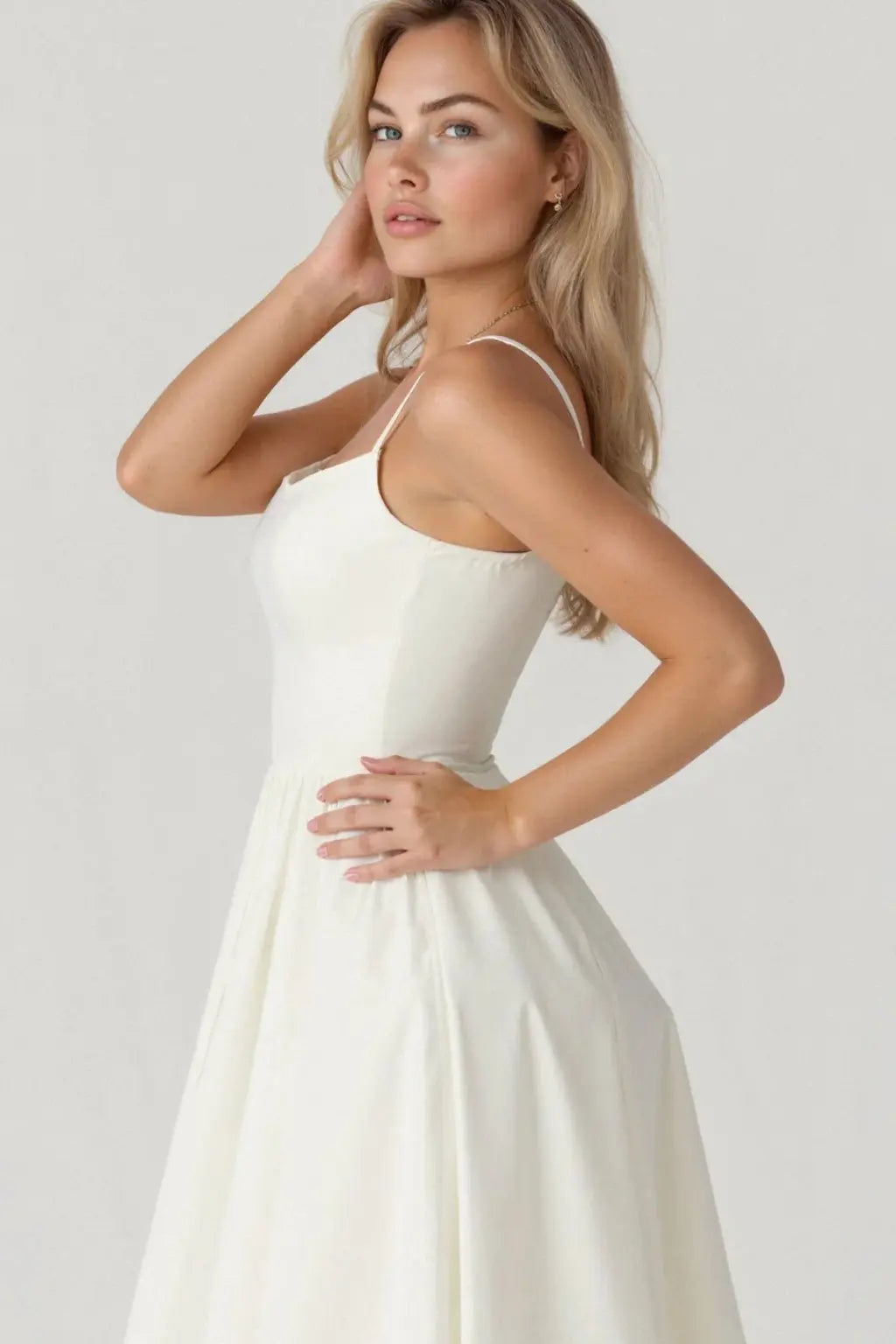 Aurevia | Women Ascot Style A Line Wedding Guest Midi Dress TARHUS