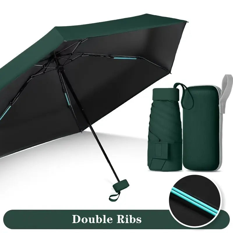 Mini Pocket Umbrella – Six-Fold, UV Protection | Lightweight & Portable - TARHUS