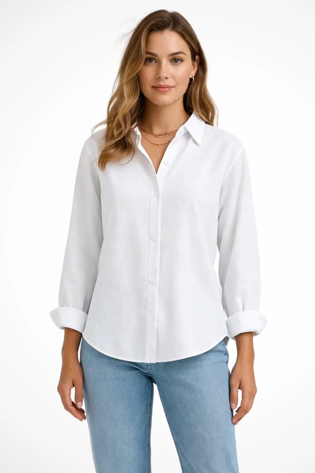 Darcy | Women Relaxed Fit Long Sleeve Collared Button Down Shirt TARHUS