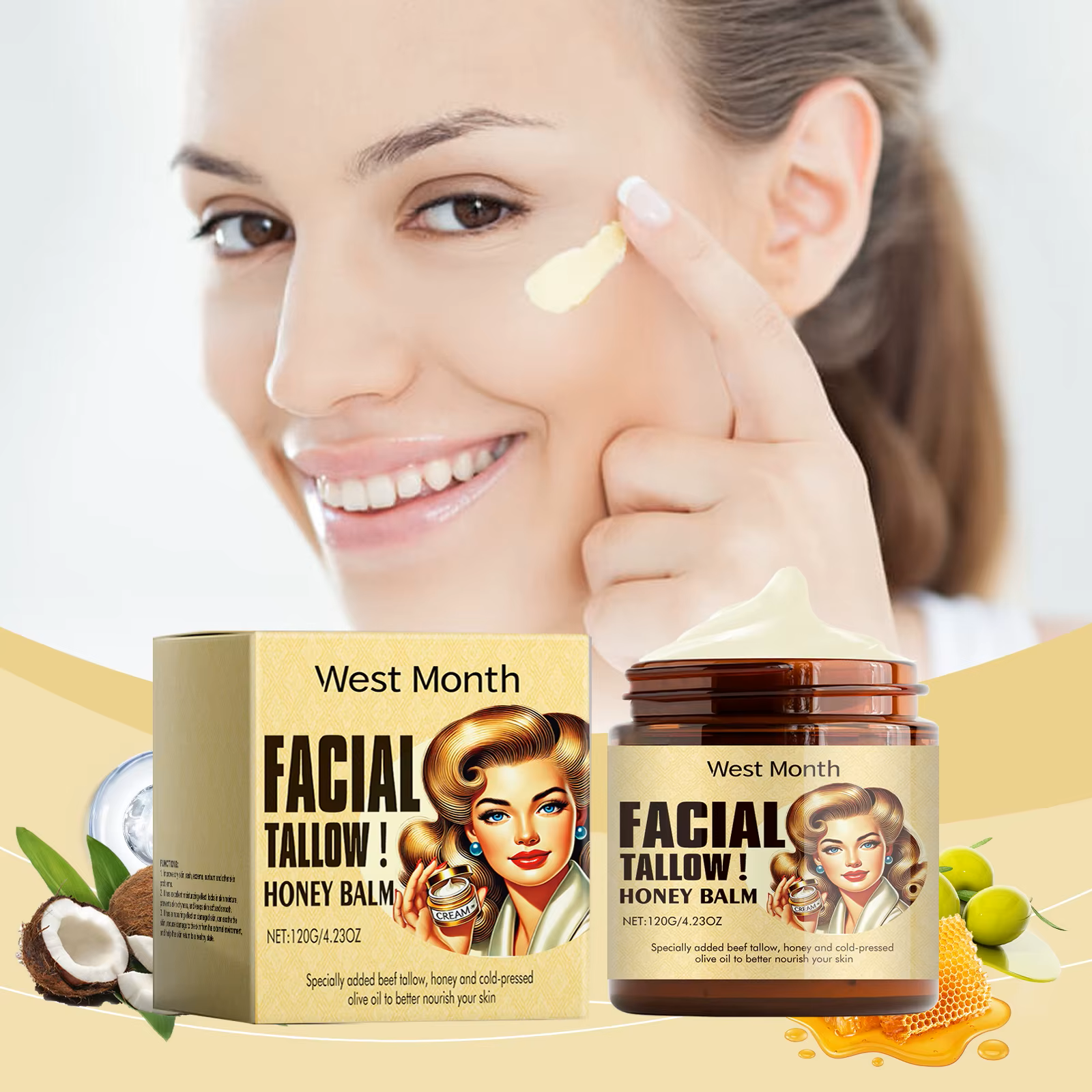 Beef Tallow Honey Balm – For Radiant, Youthful Skin TARHUS Paneomi