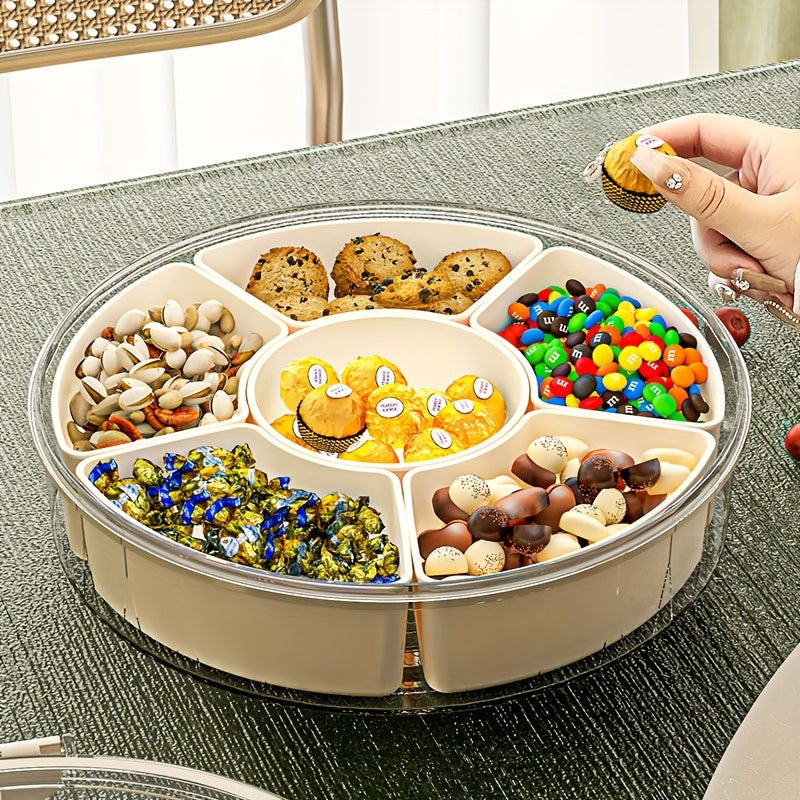 Rotating Snack Tray with Lid – Perfect for Parties & Holidays | SnackSpin TARHUS Kitchen