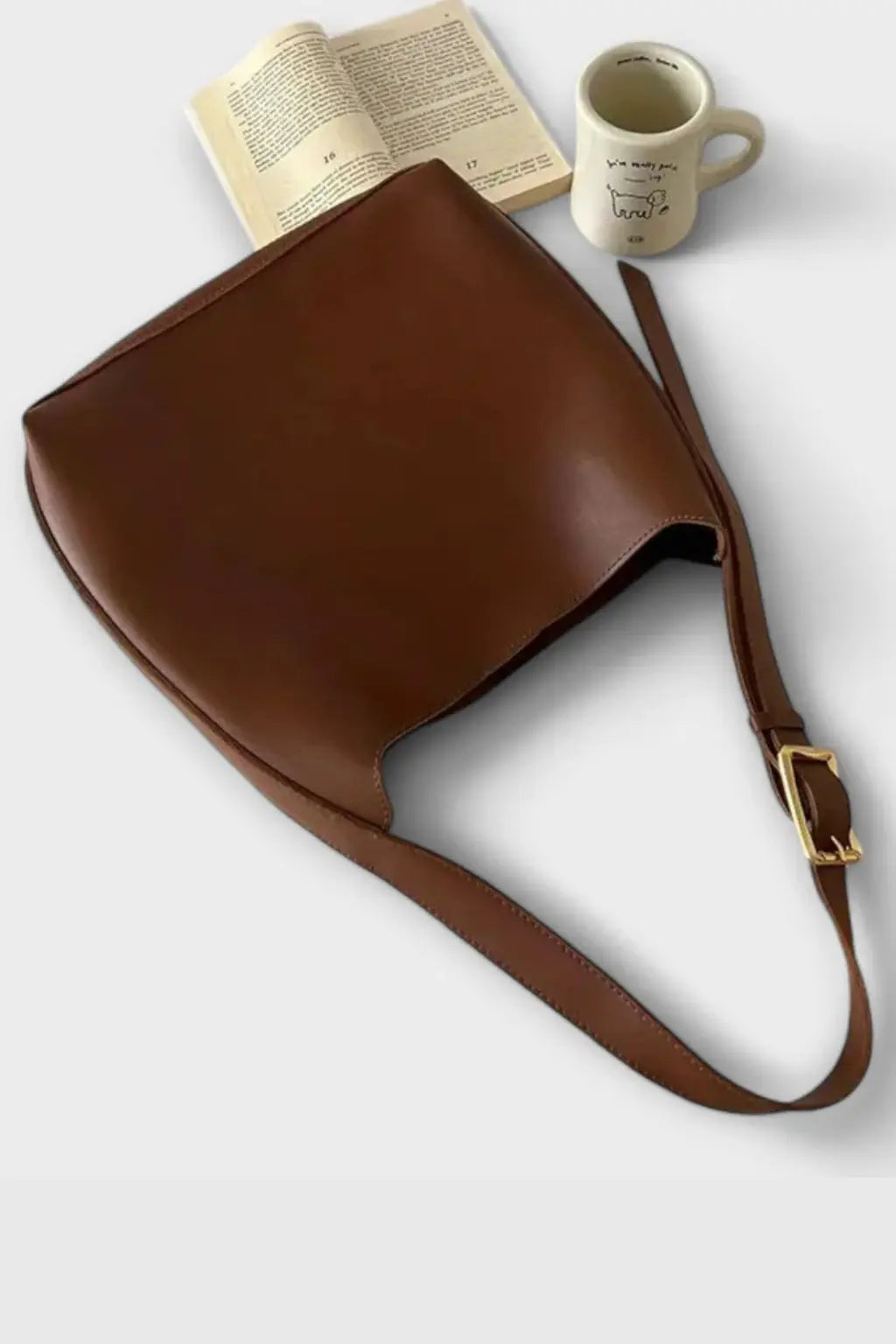 Lorne | Women Slouchy Gold Buckle Strap Shoulder Bag TARHUS