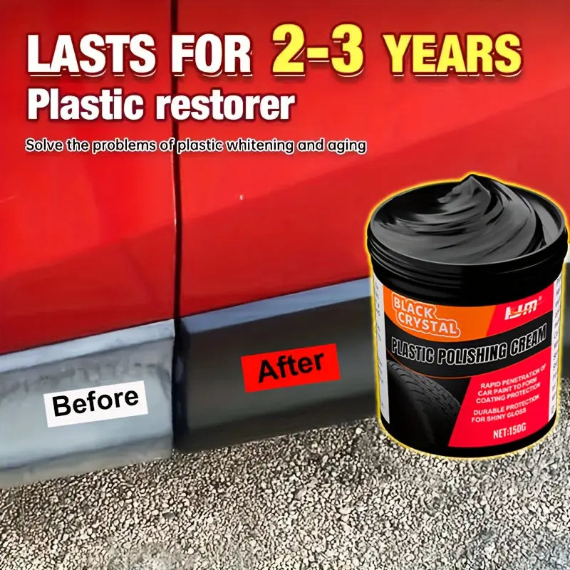 150g Plastic & Rubber Repair Paste – Interior Trim Restorer & Tire Shine Wax for Cars | Scratch Repair - TARHUS